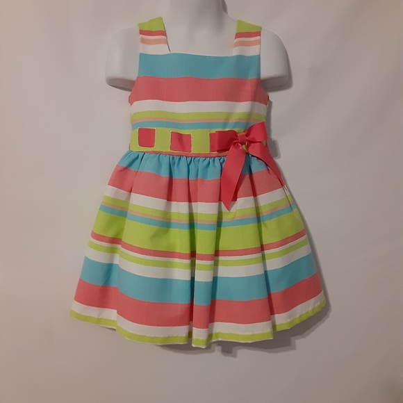 Girls Multi-Striped Dress 3T - Picture 2 of 4